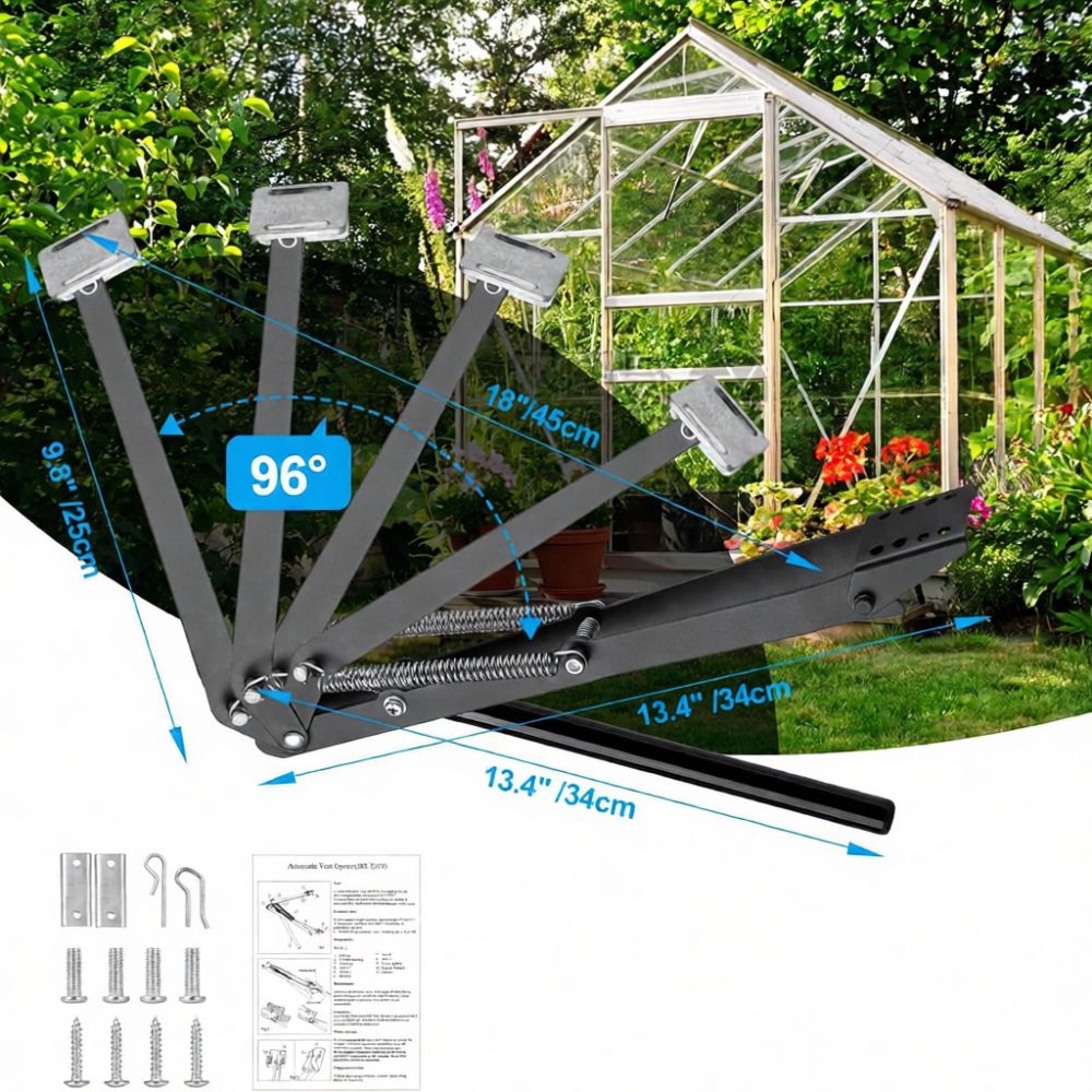 Automated Greenhouse Vent - Abridor de janelas automático para estufas,