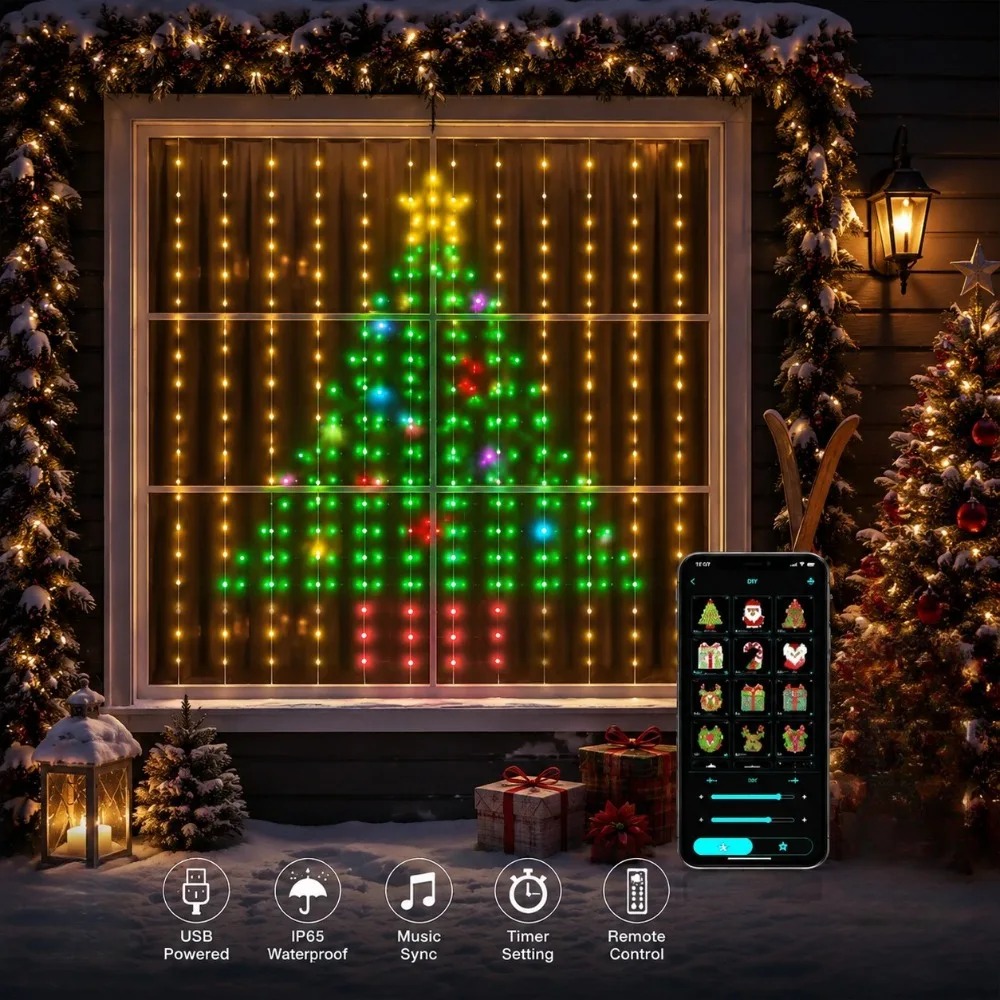 Luzes de Cortina LED Pixel par - Smart Garden Light avaliação e preço